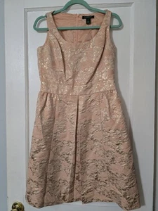 Lauren Ralph Lauren Damen Pfirsich Gold Metallic Ärmellos Kleid Größe 10 - Bild 1 von 6