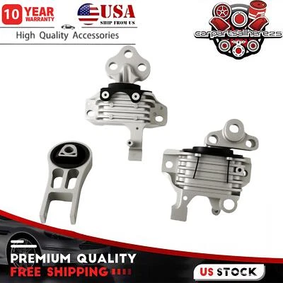 3pc Engine Motor Mount For Jeep Cherokee  2014-2019 3.2L 2015-2017 Chrysler 200 Foto 1 de 4