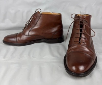 Mezlan Camden Cuero Botines Hombre 9.5 Marrón Con Cordones Hecho en España Foto 1 de 4