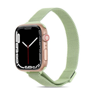 Slim Milanese Band Bracelet Magnetic Loop Strap For Apple Watch Series 7 6 5 4 3