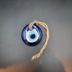 Handgefertigter rustikaler Glasanhänger Böser Blick zum Schutz vor bösen Geistern - Bild 1 von 3
