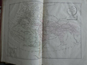 belle carte issue atlas pour les colleges 1828 : monde connu des anciens 