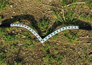 FSS Bling Browband Emerald Green Clear Crystal SHIMMER 3x row VEE V Curve Shape - Picture 1 of 1