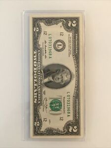 $2 Dollar Bill Birthday/Anniversary Note 07-03-1968. Crispy. 2013 Series. Rare!!