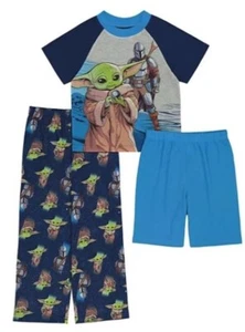 Star Wars The Mandalorian Yoda 3-Piece Pajama Set - Size 10 - - Picture 1 of 1
