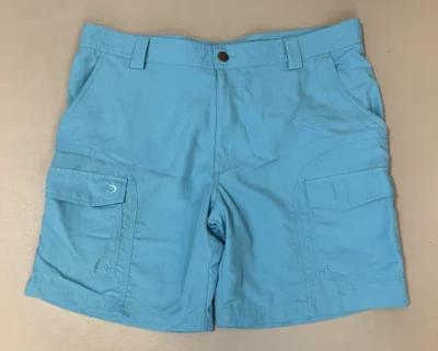 Pantalones Cortos de Pesca Reel Legends Azul Turquesa Claro Nylon Talla 40 Foto 1 de 4