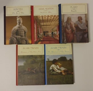 Barnes & Noble Classics Lot of 5 Hardcovers MARK TWAIN Plato ART OF WAR Austen - Picture 1 of 5