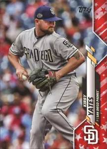 2020 Topps Series 1 KIRBY YATES INDEPENDENCE DAY PARALLEL 64/76 PADRES #25 - Picture 1 of 1
