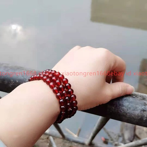 VALENTINO Bracciale Stretch Natural Pretty 3 Laps 6 8 10mm Gemme Giada Rossa Perline Rotonde 22 25"