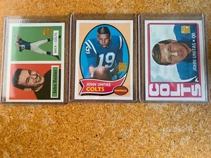 Johnny Unitas - 2000 Topps Reprint Lot - 3 cards - Baltimore Colts HOFer - Picture 1 of 1