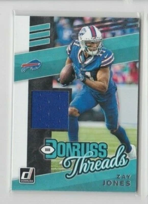 ZAY JONES '19 DONRUSS-THREADS JERSEY CARD-LET'S HAGGLE-SEND ME YOUR OFFER TODAY! - Image 1 of 4
