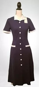 Abito da donna Mavis Laven Midi taglia small manica a 3/4 blu e bianco NUOVO - Foto 1 di 4