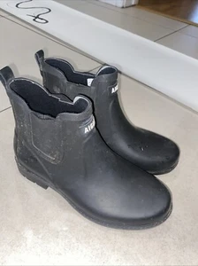 Aigle Black Short Wellington Boots UK Size 7.5 Euro 41 Ladies Unisex Men’s - Picture 1 of 6