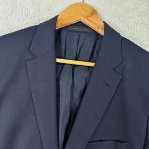 HUGO BOSS Blazer Jacket Mens 42R Navy Reda Super 100 Recent Modern Preppy EUC - Picture 1 of 13