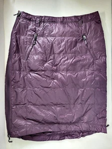 32 Degrees Size XL Burgundy Weatherproof Heat Women Down Snow Skirt Zip Quilted - Picture 1 of 10