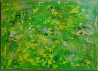 Original Modern Abstract Acrylic - GREEN MEADOW - 700x500 by Artist Ann Batist