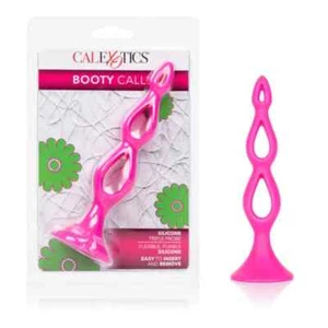 Cal Exotics Booty Silicone Triple Probe EZ Insert & Removable Anal Probe - Pink - Picture 1 of 9