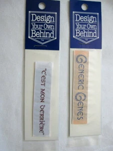 Designer Genes Patch Sew on Badge design design your own behind 3" x 0.5" - Bild 1 von 3