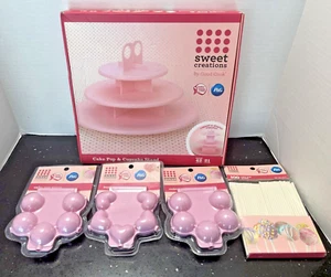 NUOVO Good Cook Cancro al seno dolci creazioni torta pop pressa e supporto cupcake LOTTO - Foto 1 di 8