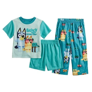 Bluey Pajamas Set Shirt Pant Short Toddler Girl Boys 3T 4T Road Trip Bingo Dog - Picture 1 of 3