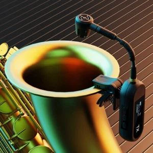 Rechargeable Wireless Saxophone Microphone System for Live Performances - Picture 1 of 14
