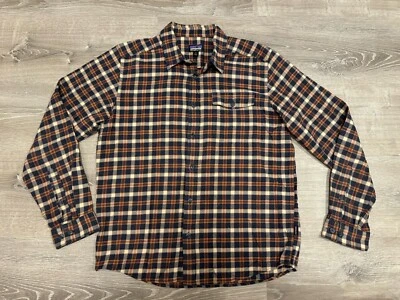 Patagonia Fjord Plaid Flannel Shirt Men's Lightweight Organic Cotton Size M - Image 1 of 4