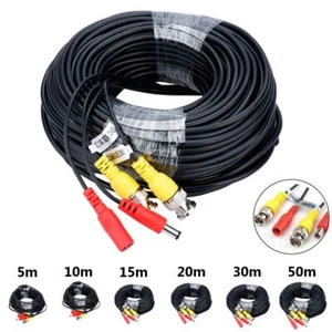 5-50m BNC Cable DC Power Cord CCTV Camera DVR Video Surveillance Extension Cable - Picture 1 of 7
