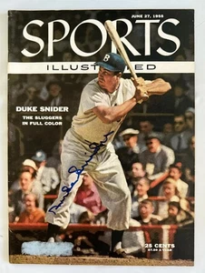 DUKE SNYDER Dodgers autographed signed 1955 Sports Illustrated SI magazine NICE - Picture 1 of 4