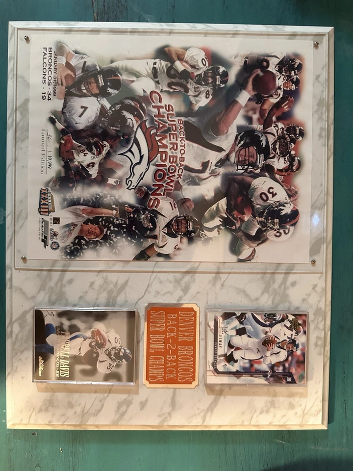 Denver Bronco Super Bowl Back to Back 1999 Champions Edición Limitada Foto 1 de 1
