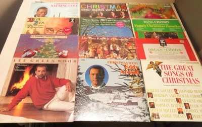 Lot of 12 Vtg Christmas Music 12" Vinyl Record LPs- Wayne Newton, Bing Crosby ++ - Image 1 of 4