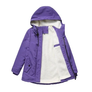 Cotton-padded women's thickened and velvet women's casual hooded jacket - Picture 1 of 29