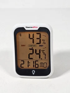 ThermoPro TP358 Digitales Raumthermometer Luftfeuchtigkeit Temperatur Messgerät Bluetooth - Bild 1 von 13