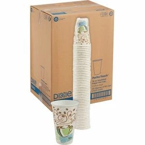 Dixie PerfecTouch 16 oz Insulated Paper Hot Coffee Cups by GP Pro (5356cd) - Picture 1 of 5