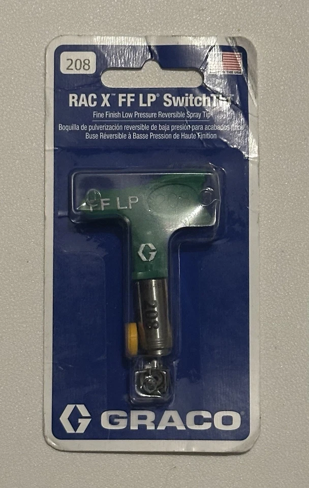 Set of 2graco RAC X FFLP208 and Fflp210 Fine Finish Low Pressure Airless Spray