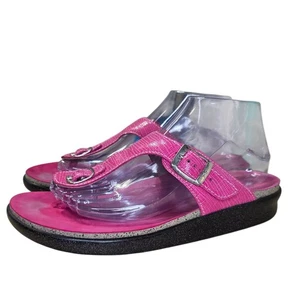 SAS Comfort Sandals Women’s 9M Pink Leather Thong Toe Post Buckle Orthopedic... - Picture 1 of 6