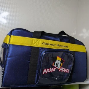 m85 Disney Mickey Mouse Golf Bag Blue Nylon 2Way Lightweight Near Mint - Picture 1 of 12