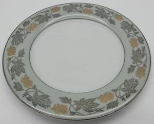 Noritake Dinner Plate~10.5"~Silvine 5487~China~Gold Silver Floral - Picture 1 of 8