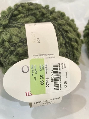 Lot of 5/ Trendsetter OTHELLO Boucle Alpaca Wool Blend Yarn - Olive #5 - Image 1 of 4
