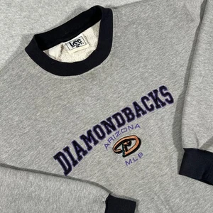 Sudadera De Colección Lee Sport Arizona Diamondbacks Cuello Redondo Para Hombre L Gris EE. UU. 90s - Imagen 1 de 8