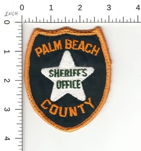 VINTAGE CC BACKING -- TOPPA POLIZIA DELLA CONTEA DI PALM BEACH UFFICIO DELLO SCERIFFO FLORIDA - Foto 1 di 3