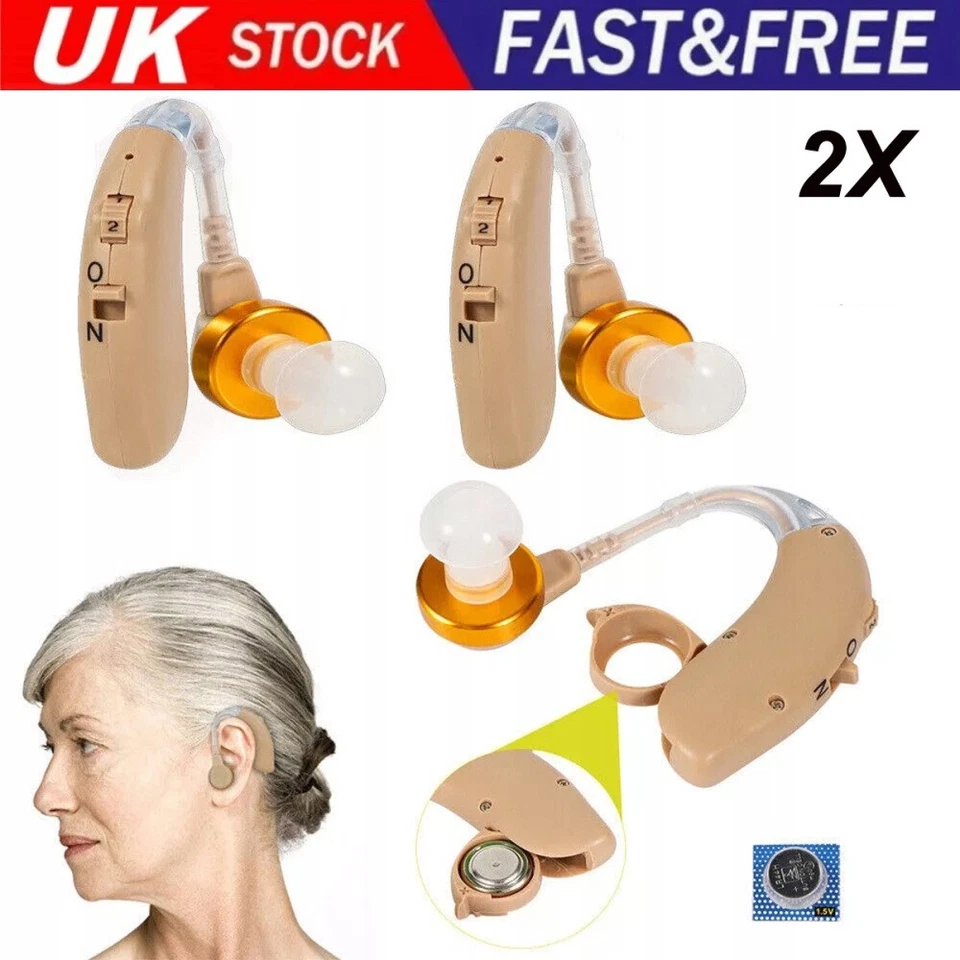 Hearing aids with Batteries for Adults Elderly Portable Digital Sound Amplifiers - Image 1 of 4