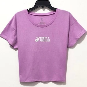 NWT: O'Neill - Tide Vibe, Relaxed Fit,Cropped Graphic T-Shirt in Passionfruit - Picture 1 of 3