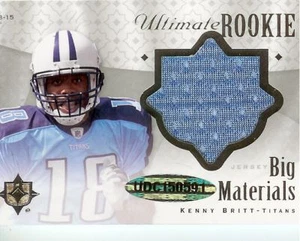 2009 Ultimate double Sided  Rookie Big Materials Kenny Britt Titans - Picture 1 of 2