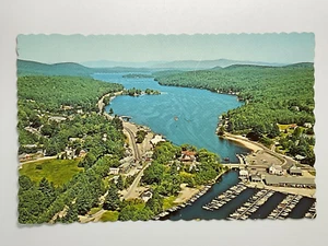 Alton Bay NH - Lake Winnipesaukee - Aerial View, Marina Unposted Postcard A6 - Picture 1 of 3