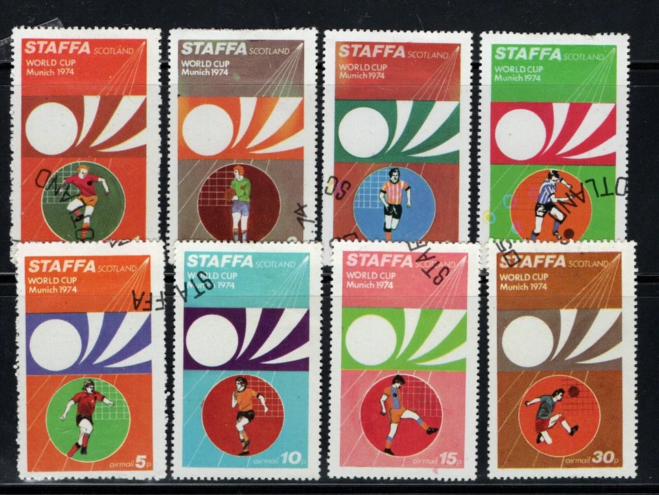 STAMPS LOCAL GB- Staffa Island, Football World Cup Munich ,set of 8, 1974- # - Image 1 of 1
