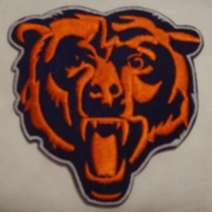 Chicago Bears Kopf bestickt PATCH ~ 3 1/2" x 3 1/2" ~ aufbügeln oder aufnähen ~ NFL - Bild 1 von 1