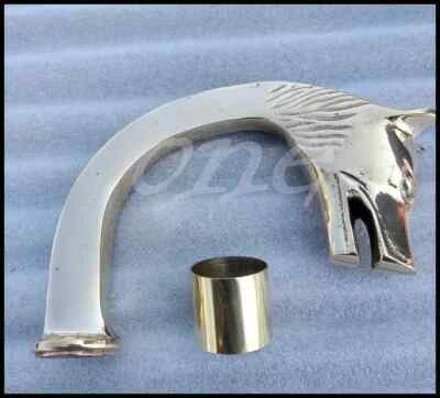 Mango de cabeza de lobo cromado plateado victoriano para bastón nuevo diseñador Foto 1 de 4