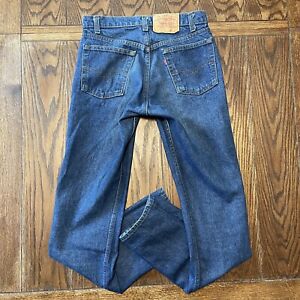 Vintage Levi's 505 0217 31x34 Jeans Regular Fit Blue Denim USA Made Red Tab