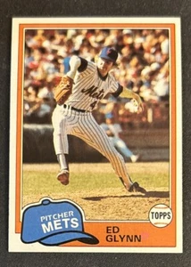 1981 Topps Ed Glynn Baseball Card #93 Mets Pitcher VG O/C - Picture 1 of 2