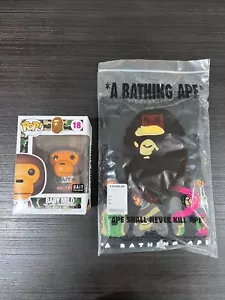 Funko Pop Baby Milo Bundle with Bathing Ape L Black T-Shirt BAIT x BAPE - Picture 1 of 14